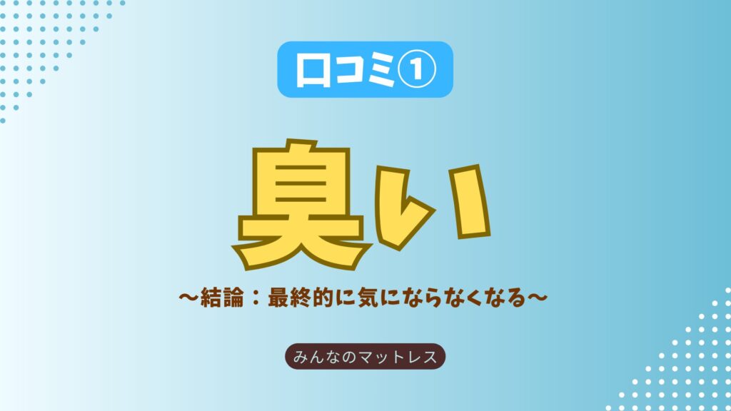 モットン　トゥルースリーパー　口コミ「臭い」